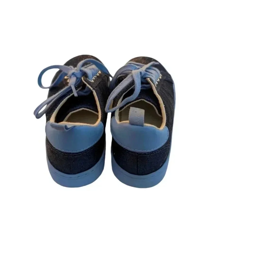 Old Navy Glitter Sparkle Girls Comfortable Sneakers Shoes Lace Up SZ 12 Blue